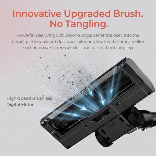 Aspirateur sans Fil JIGOO C200 350W 23KPa 40 min Tube Télescopique LED Gris