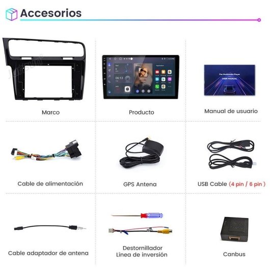 Autoradio 10 pollici JUNSUN 2+64 GB Android 15 CarPlay Android Auto Wireless GPS