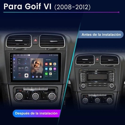 Autoradio JUNSUN VW Golf 6 2+64GB Android 15 CarPlay