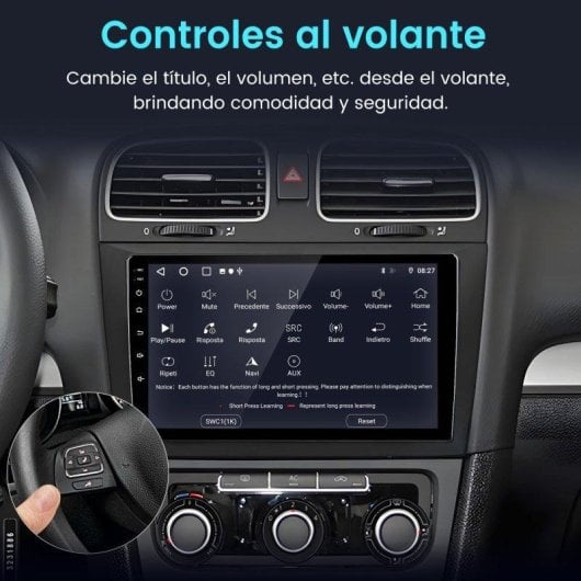 Autoradio JUNSUN VW Golf 6 2+64GB Android 15 CarPlay