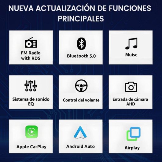 Autoradio JUNSUN 7" IPS Linux CarPlay Android Auto Inalámbrico VW