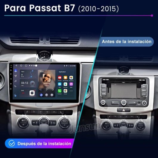 Autoradio JUNSUN 10" Android 15 CarPlay GPS Passat