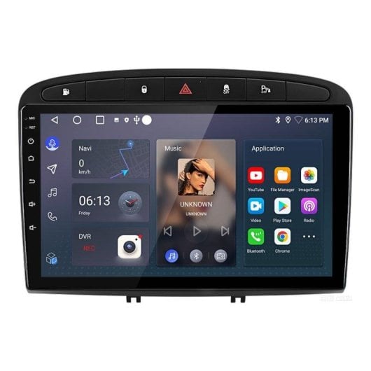 Autoradio JUNSUN Peugeot 308 SW/408 Android 15 CarPlay 9 pouces