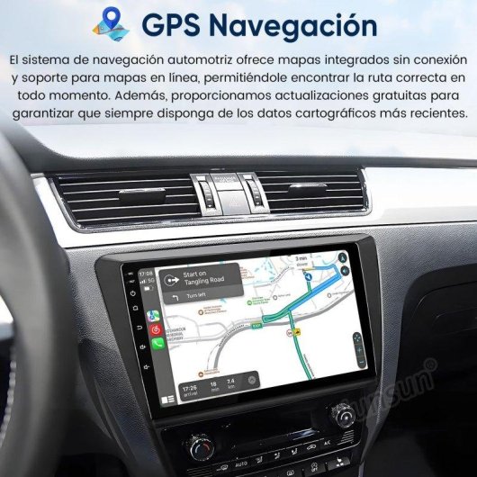 Autoradio Junsun 9" Android 15 CarPlay GPS Skoda Rapid Spaceback