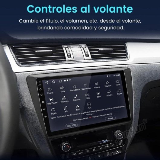 Autoradio Junsun 9" Android 15 CarPlay GPS Skoda Rapid Spaceback