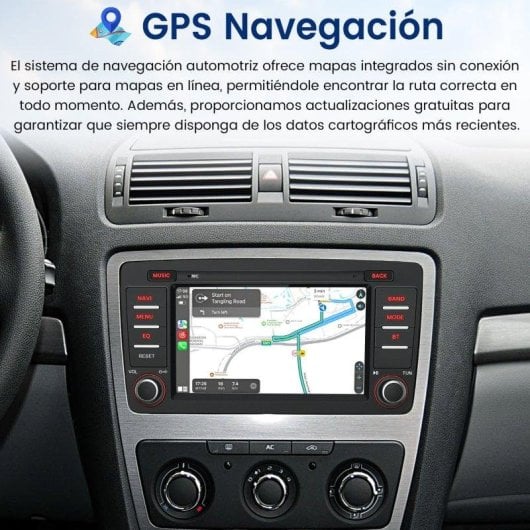 Autoradio JUNSUN 2 Go RAM + 64 Go ROM CarPlay Android Auto GPS Wifi BT pour Skoda Octavia II