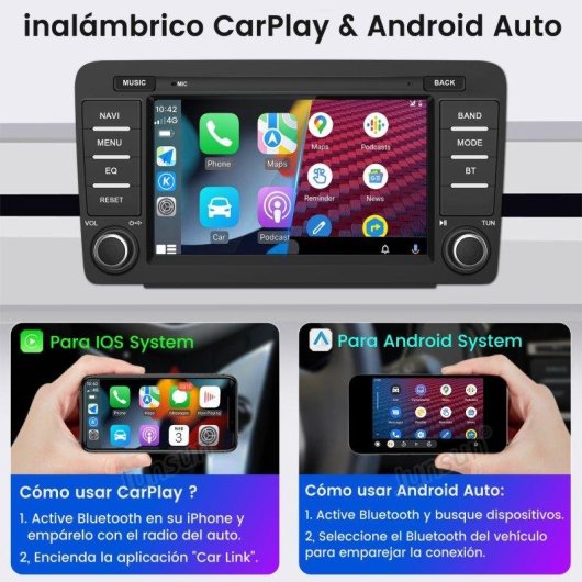 Autoradio JUNSUN 2 Go RAM + 64 Go ROM CarPlay Android Auto GPS Wifi BT pour Skoda Octavia II