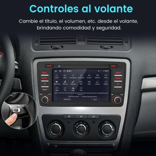Autoradio JUNSUN 2 Go RAM + 64 Go ROM CarPlay Android Auto GPS Wifi BT pour Skoda Octavia II