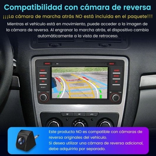 Autoradio JUNSUN 2 Go RAM + 64 Go ROM CarPlay Android Auto GPS Wifi BT pour Skoda Octavia II