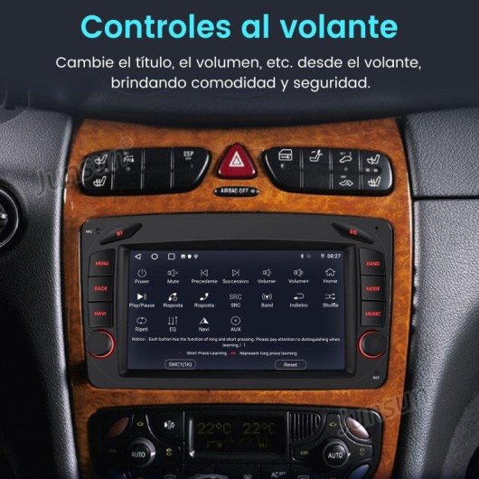 Autorádio JUNSUN 7'' Android 15 CarPlay GPS WiFi Mercedes CLK W209