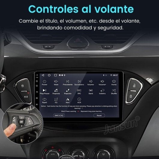 Autoradio JUNSUN Opel Corsa 9 pouces Android 15 CarPlay Android Auto GPS