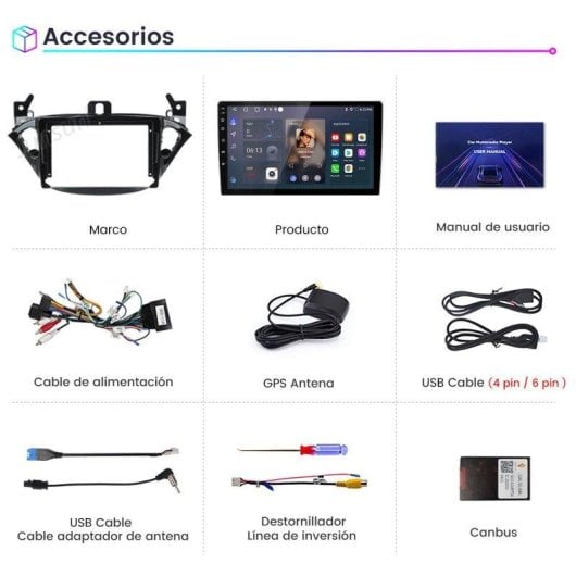 Autoradio JUNSUN Opel Corsa 9 pouces Android 15 CarPlay Android Auto GPS