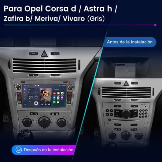 Autoradio JUNSUN 7'' Android 15 CarPlay GPS Opel Grigio 2+64Go