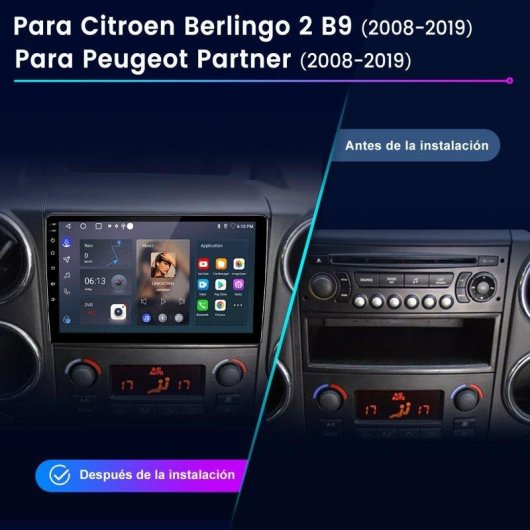 Autoradio Junsun 2+64gb Carplay GPS Wifi Citroen Berlingo/Peugeot Partner