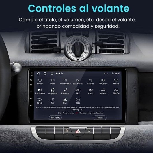 Autoradio JUNSUN Android 15 9" 2+64GB CarPlay Android Auto Smart Fortwo