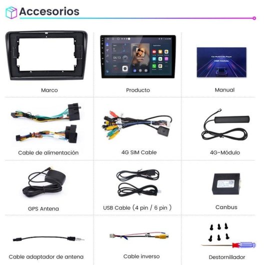 Autoradio JUNSUN Android 15 CarPlay GPS 6+128GB