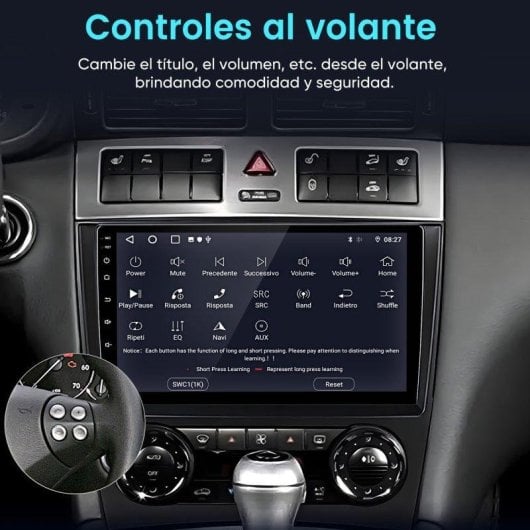 Autoradio Android JUNSUN 9" IPS 2+64GB CarPlay GPS Mercedes C/CLK W203/C209