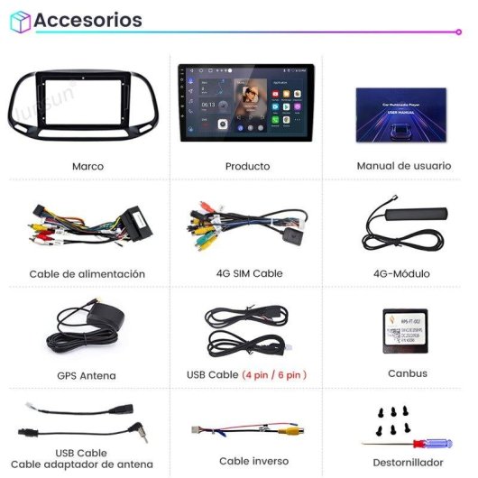 Autoradio Junsun 9 pollici 6+128Go 8-core CarPlay Android Auto