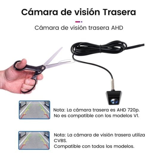 Telecamera di retromarcia JUNSUN Universal IP67 CVBS/AHD 720p Impermeabile