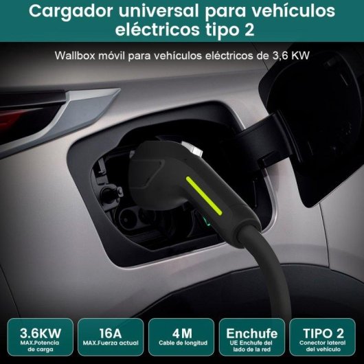 Chargeur EV portable JUNSUN Type 2 3,5 kW 16A
