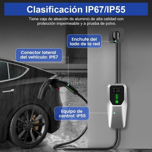 Chargeur Type 2 JUNSUN 3,5 kW 16 A 8 m IP67