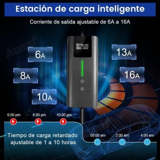 Chargeur EV Portable JUNSUN Type 2 3,5 kW Cable 5m