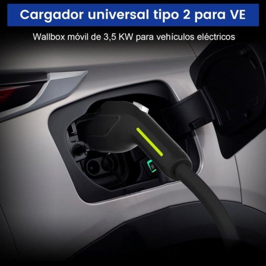Chargeur EV Portable JUNSUN Type 2 3,5 kW Cable 5m