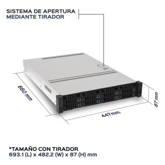 Chasis Rack 2U UNYKAch HSW4208 G4 8 Bahías Hot Swap