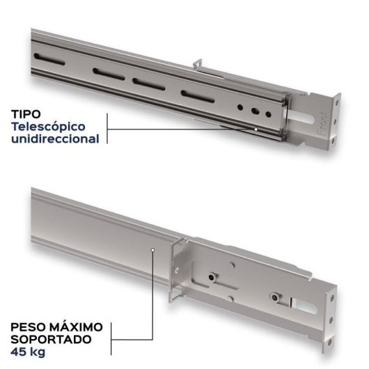 Guías Rack UNYKAch RG4339 Telescópicas 4U Compatibles Chasis 19"