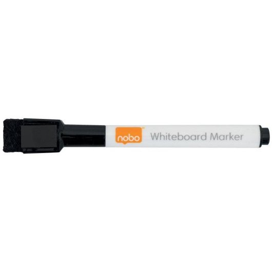 Marqueur NOBO noir effacable a sec pack 6