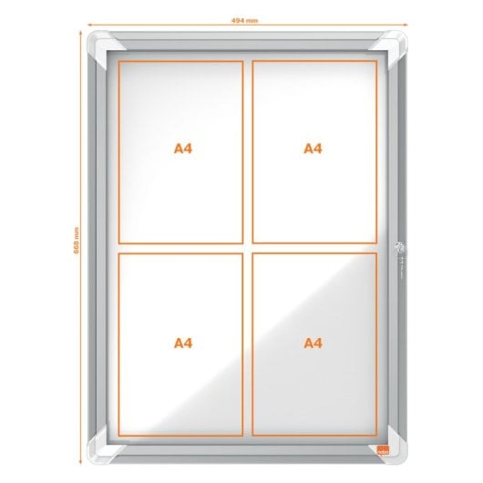 Vitrina Nobo Premium Plus Fondo Magnético 4 Hojas A4