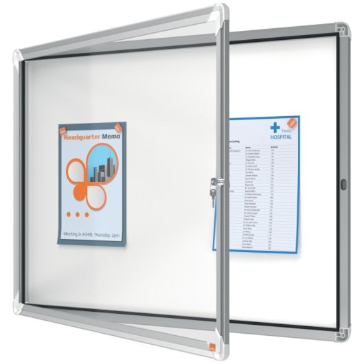 Vitrine NOBO Premium Plus fond magnetique 8 x A4
