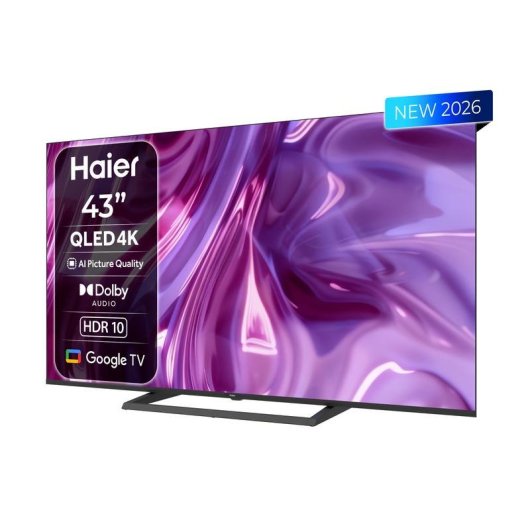TV Haier QLED H43S80GUX 43" 4K UltraHD 60Hz Smart TV Google TV HDR10 Dolby Audio