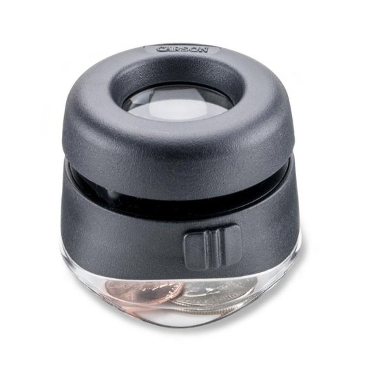Loupe Carson LH-50 10x LED focale reglable portable