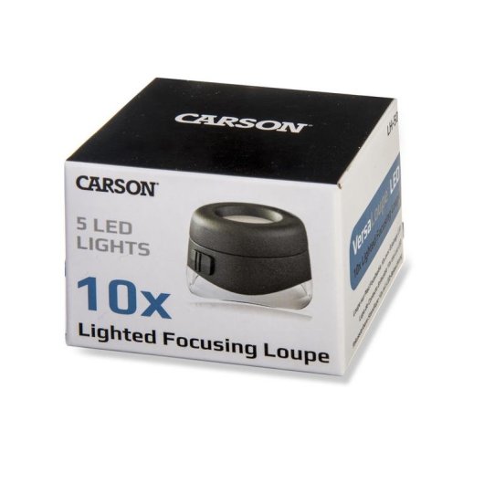 Loupe Carson LH-50 10x LED focale reglable portable