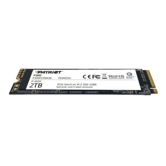 Disco Rígido Patriot P300 2TB SSD M.2 NVMe PCIe 3.0 2100MB/s Leitura