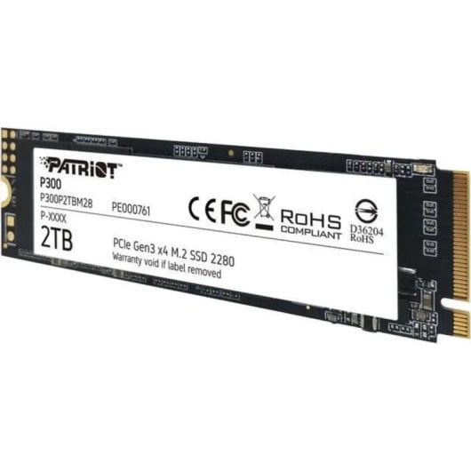 Disco Rígido Patriot P300 2TB SSD M.2 NVMe PCIe 3.0 2100MB/s Leitura