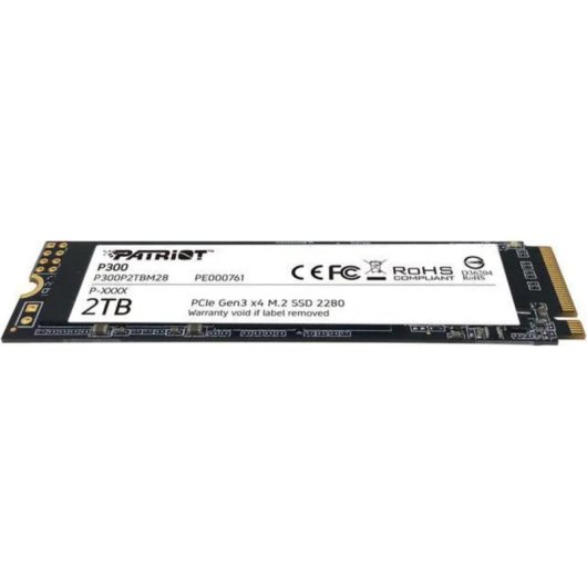 Disco Rígido Patriot P300 2TB SSD M.2 NVMe PCIe 3.0 2100MB/s Leitura