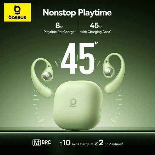 Auriculares Baseus Eli Sport 2 sem fios Bluetooth 6.0 desporto IP57 pretos