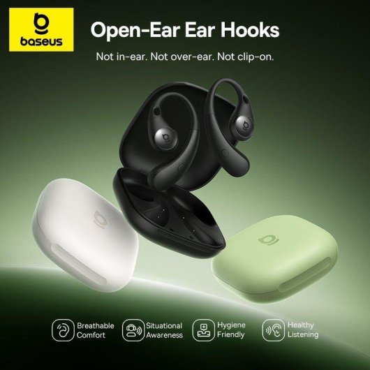 Auriculares Baseus Eli Sport 2 sem fios Bluetooth 6.0 desporto IP57 pretos