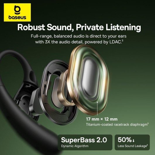 Auriculares Baseus Eli Sport 2 sem fios Bluetooth 6.0 desporto IP57 pretos