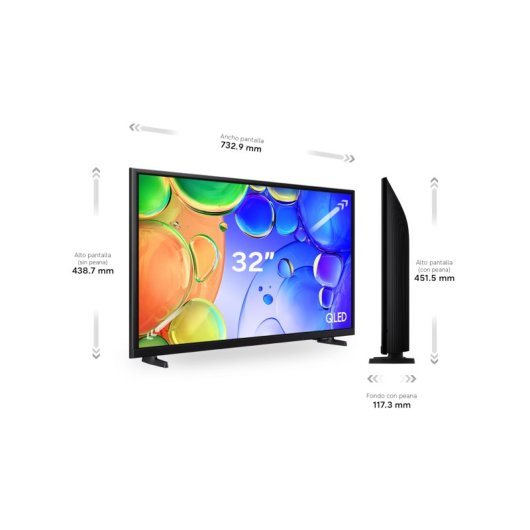 TV Samsung QLED TQ32Q5FAAUXSP 32" Full HD 50Hz Smart TV Tizen Quantum HDR10+