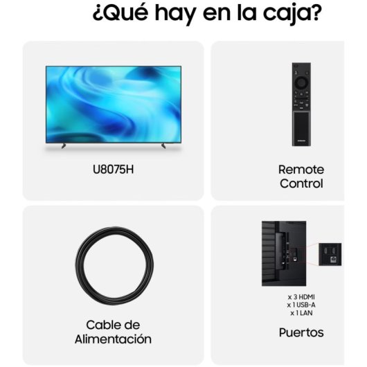TV Samsung Crystal 4K AI LED TU65U8075HUXXC 65" 4K UltraHD 50Hz Smart TV Tizen HDR10