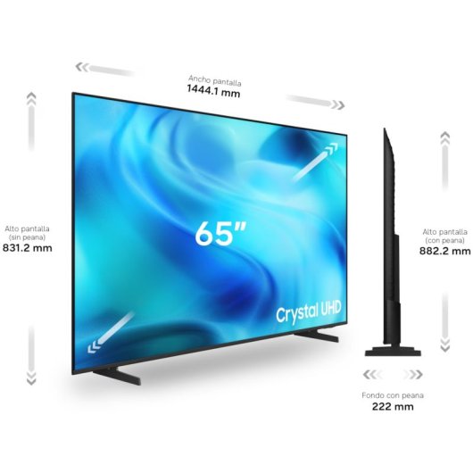 TV Samsung Crystal 4K AI LED TU65U8075HUXXC 65" 4K UltraHD 50Hz Smart TV Tizen HDR10