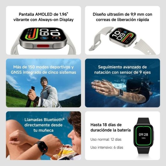 XIAOMI REDMI Watch 6 Lite Bluetooth GPS 1,96'' Gris Taille Unique