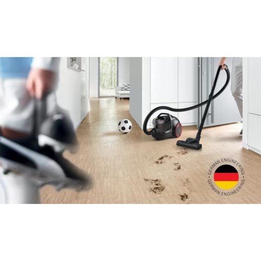Beutelloser Staubsauger Bosch Serie 4 BGS21POW2 600W HEPA 13 2L Schwarz
