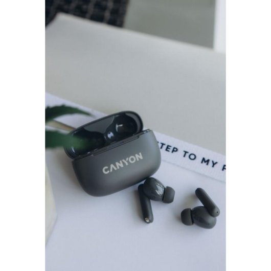 Auriculares Canyon OnGo 10 sans fil Bluetooth 5.3 avec réduction active du bruit noir