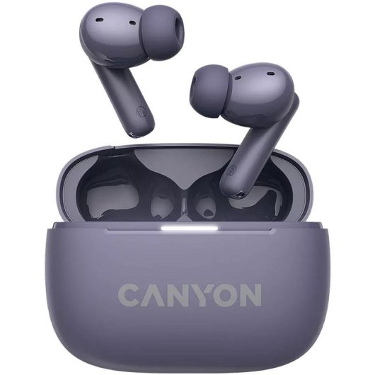 Auriculares Canyon OnGo 10 Bluetooth 5.3 sans fil avec réduction active du bruit violet