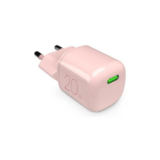 Cargador inalámbrico PURO USB-C 20W GaN Rosa