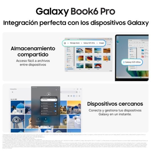 Portátil Samsung Galaxy Book6 Pro 16" Intel Core Ultra 7 356H 16GB 512GB SSD Intel Graphics Windows 11